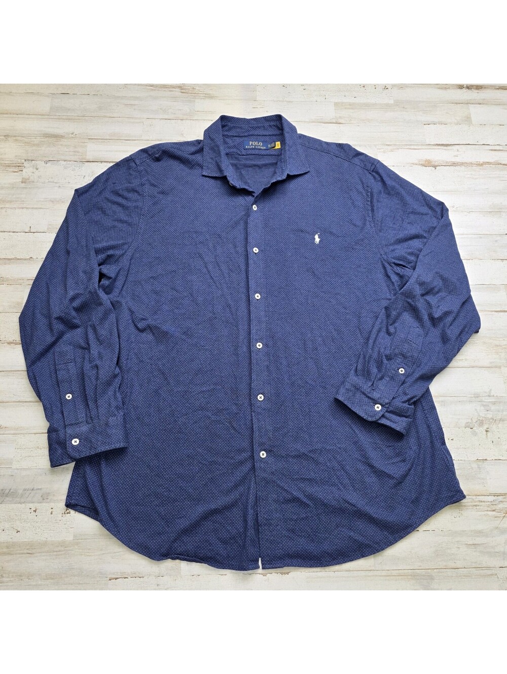 Polo Ralph Lauren Men's XXL Blue All Over Print Polka Dot SOFT Cotton